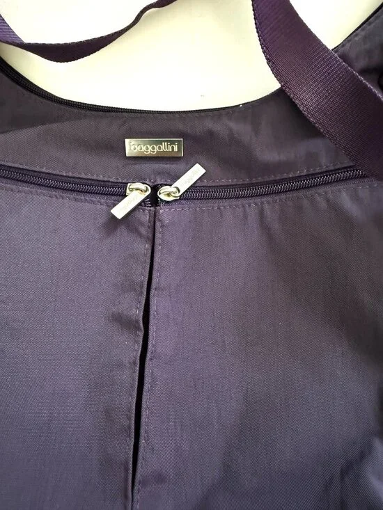 Baggallini shoulder bag Women's purple canvas nylon - Picture 7 of 8